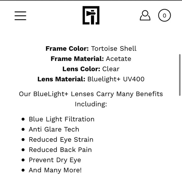 Brown Tortoise Shell Blue Light Glasses | Tomahawk | NWT - Picture 4 of 6